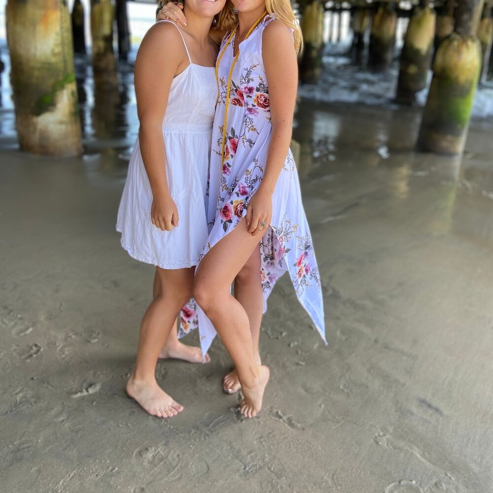 White floral dress